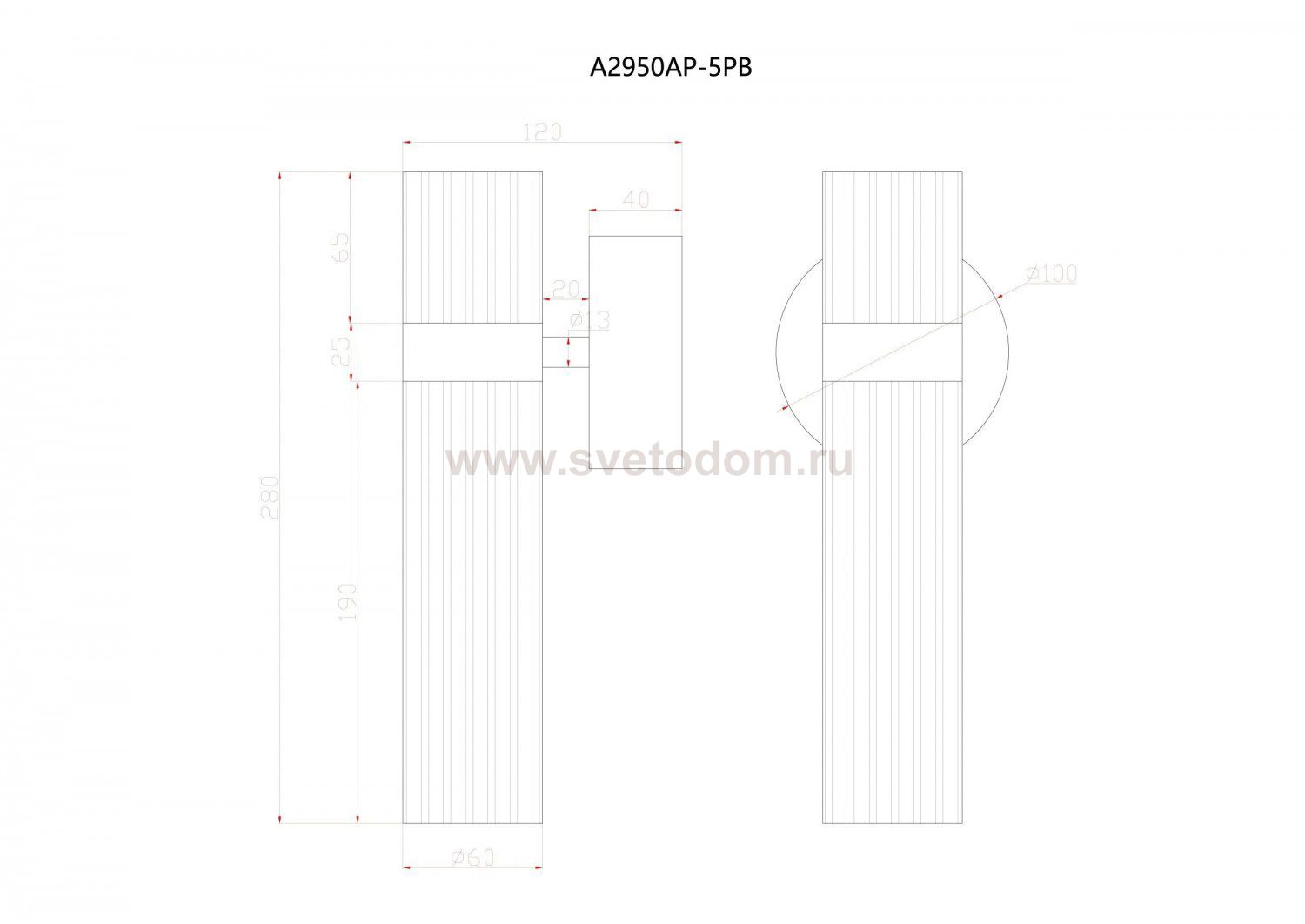 Бра Arte Lamp A2950AP-5PB MISTY