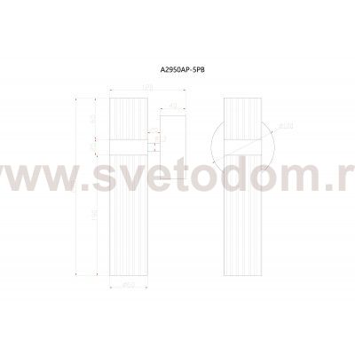 Бра Arte Lamp A2950AP-5PB MISTY