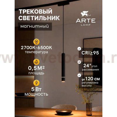 Магнитная трековая система Arte Lamp A2959PL-1BK RAPID