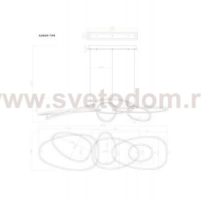 Подвесная люстра Arte Lamp A2964SP-75PB ORACLE