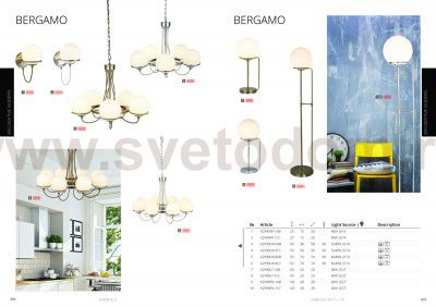 Светильник настенный Arte lamp A2990AP-1AB BERGAMO
