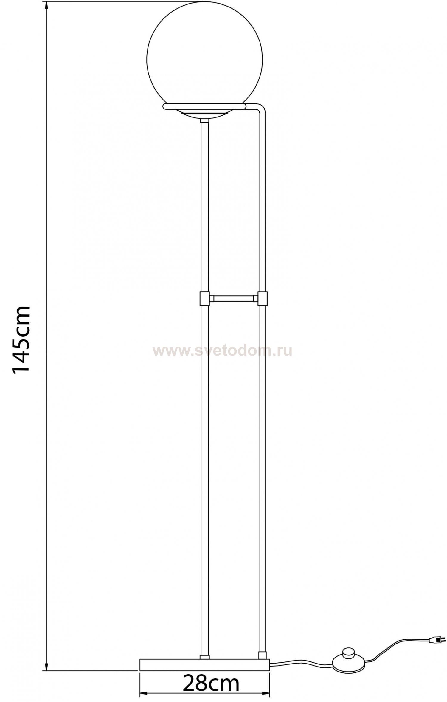 Светильник напольный Arte lamp A2990PN-1AB BERGAMO