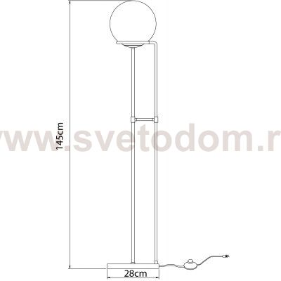 Светильник напольный Arte lamp A2990PN-1AB BERGAMO