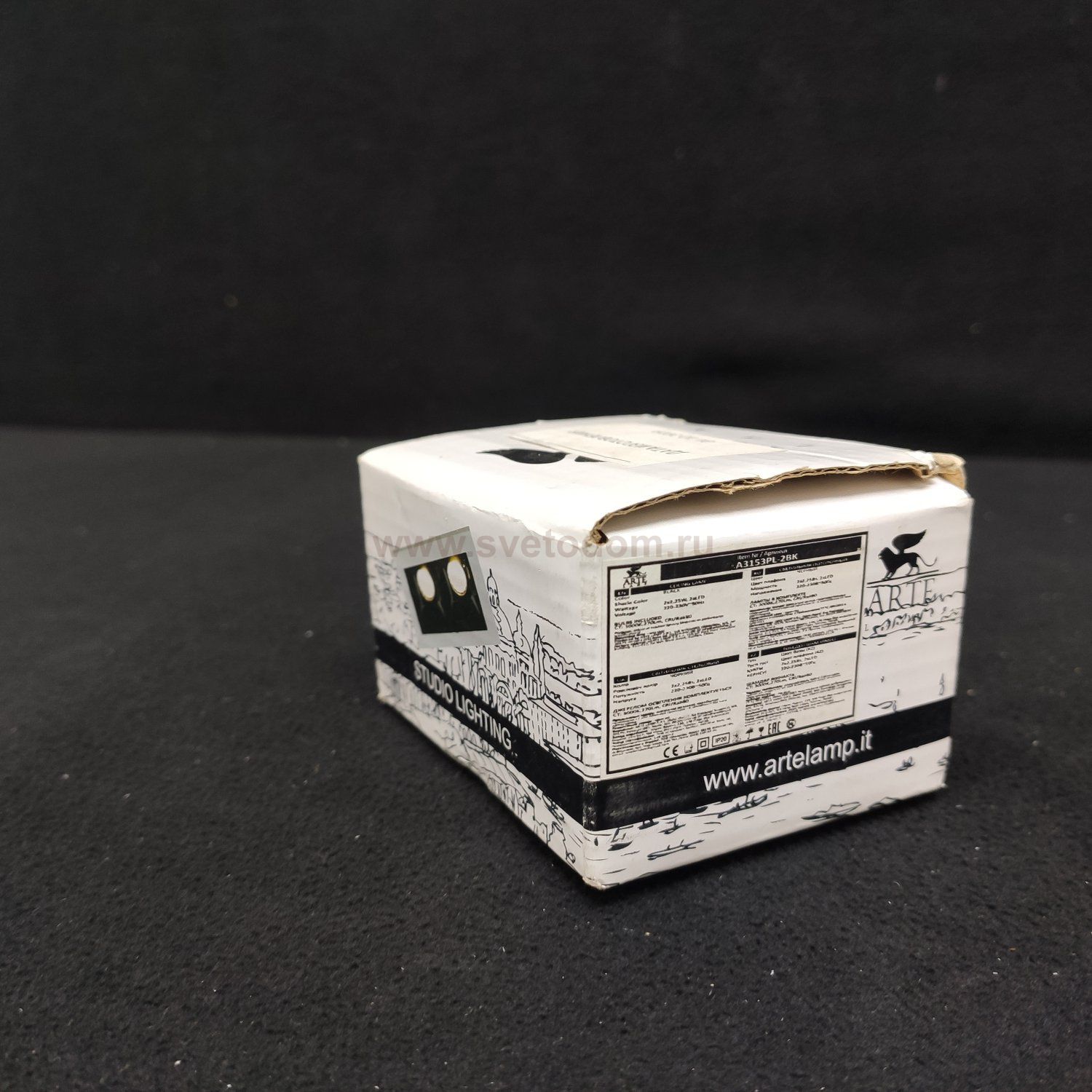 Светильник двойной встраиваемый MINI Arte lamp A3153PL-2BK GRILL