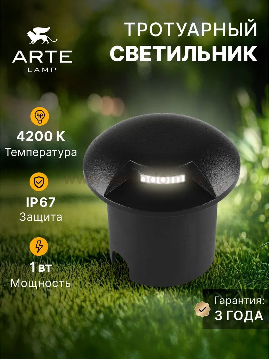 Уличный светильник Arte Lamp A3221IN-1BK PIAZZA