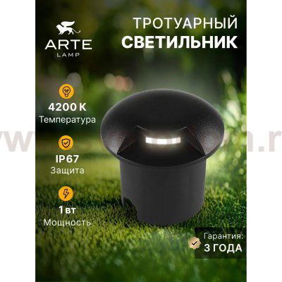 Уличный светильник Arte Lamp A3221IN-1BK PIAZZA