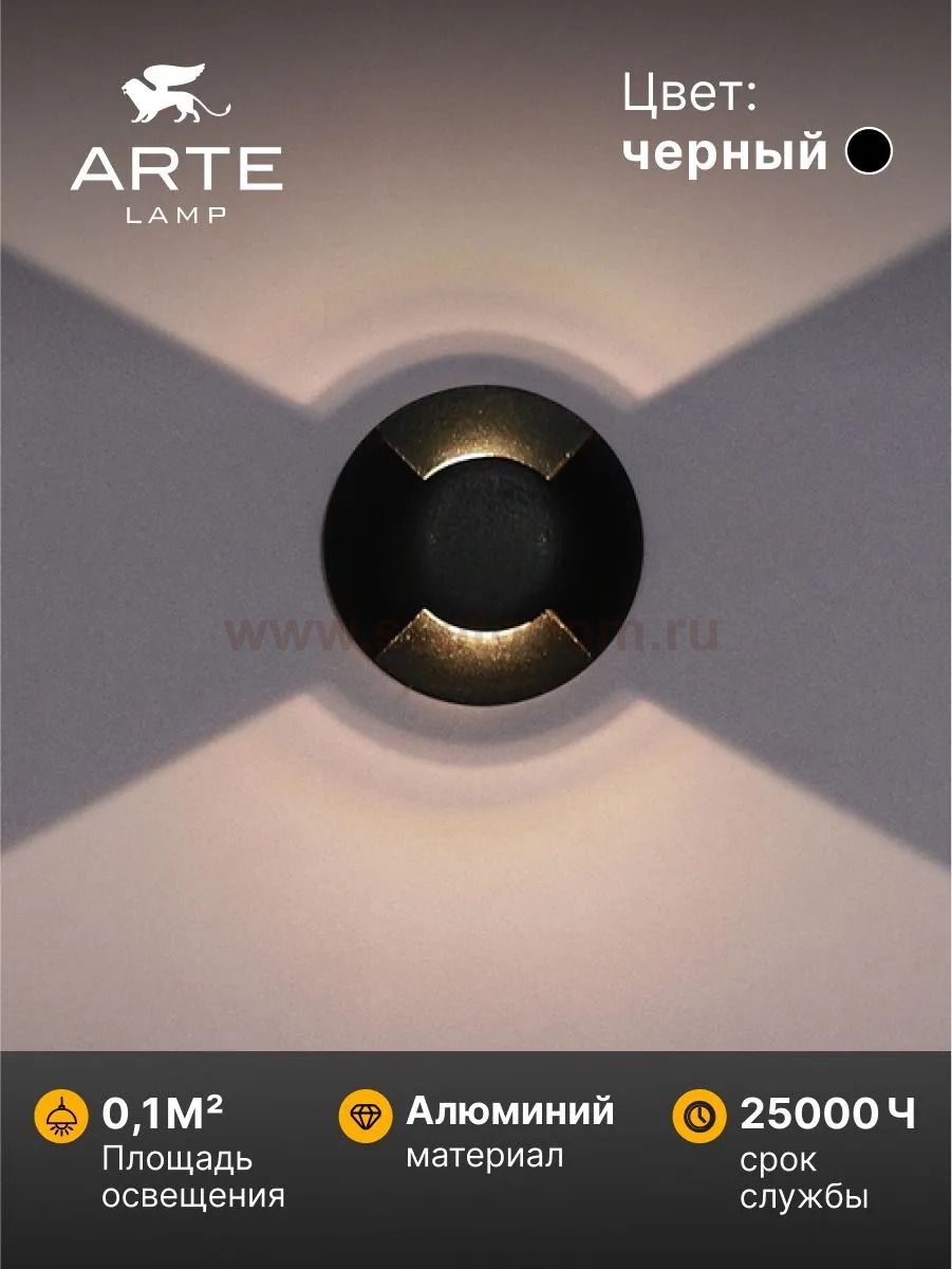 Уличный светильник Arte Lamp A3221IN-2BK PIAZZA