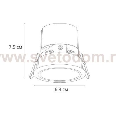 Светильник точечный встраиваемый светодиодный Arte Lamp A3311PL-1WH SCROLL