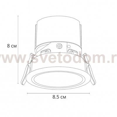 Светильник точечный встраиваемый светодиодный Arte Lamp A3312PL-1WH SCROLL