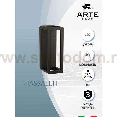 Уличный светильник Arte Lamp A3374AL-1BK HASSALEH