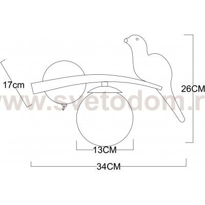 Светильник настенный Arte Lamp A3422AP-1GO ELTANIN