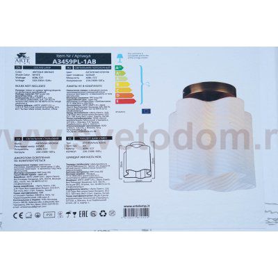 Светильник потолочный Arte Lamp A3459PL-1AB SERENATA