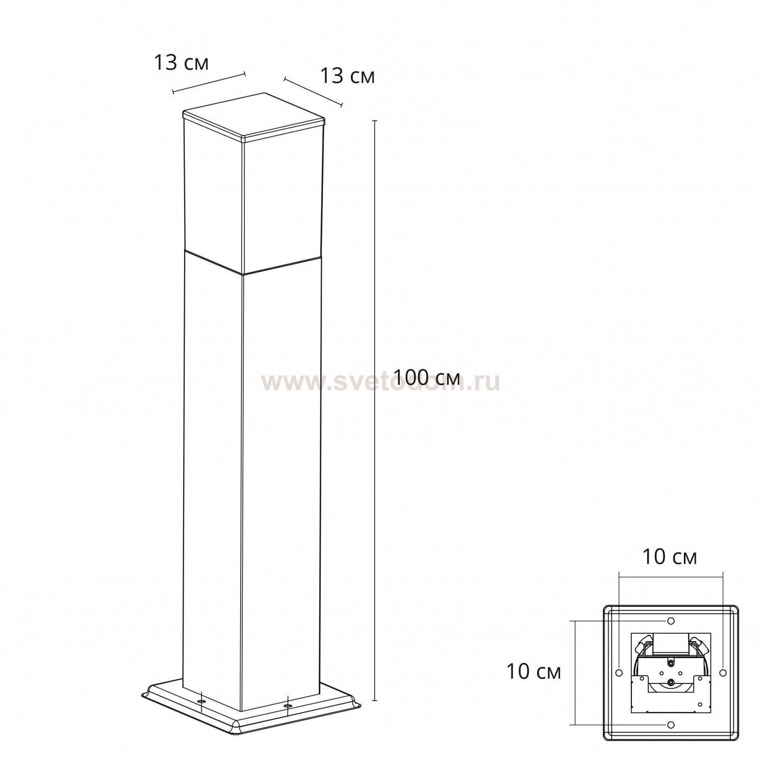 Ландшафтный светильник Arte lamp A3710PA-1BK PLATE