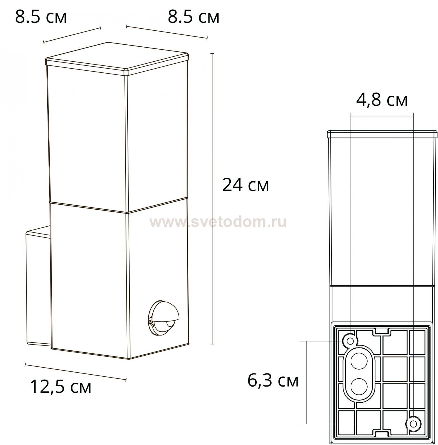 Уличный настенный светильник Arte lamp A3711AL-1BK PLATE