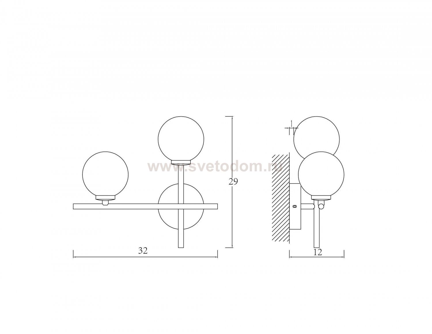 Бра Arte Lamp A3989AP-2AB BOLLA-PICCOLO