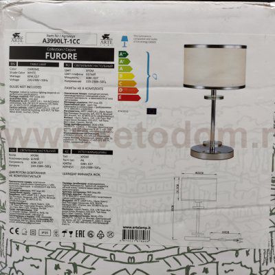 Светильник настольный Arte lamp A3990LT-1CC FURORE