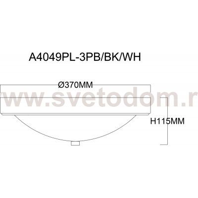 Светильник потолочный Arte lamp A4049PL-3BK JAMES