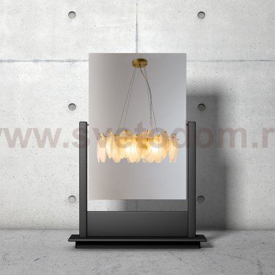 Люстра подвесная Arte lamp A4052SP-8SG EVIE перья