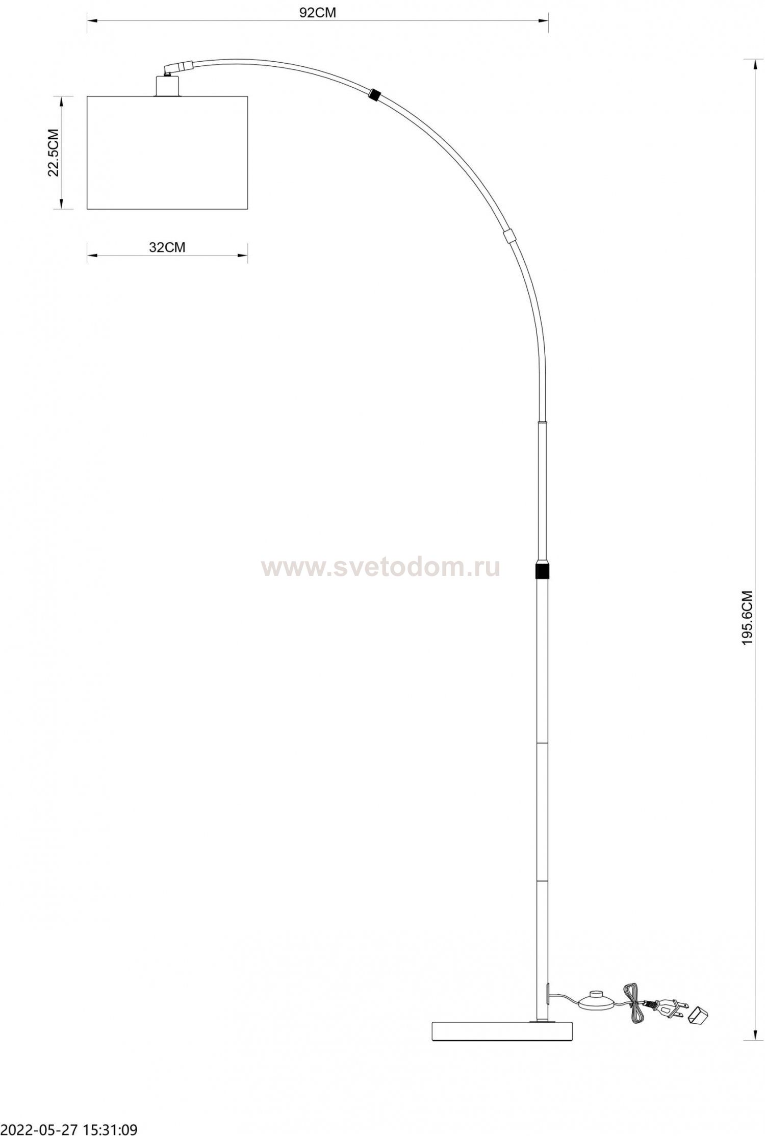 Напольный торшер Arte lamp A4060PN-1CC PAOLO