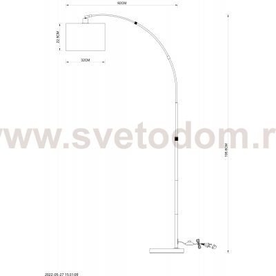 Напольный торшер Arte lamp A4060PN-1CC PAOLO