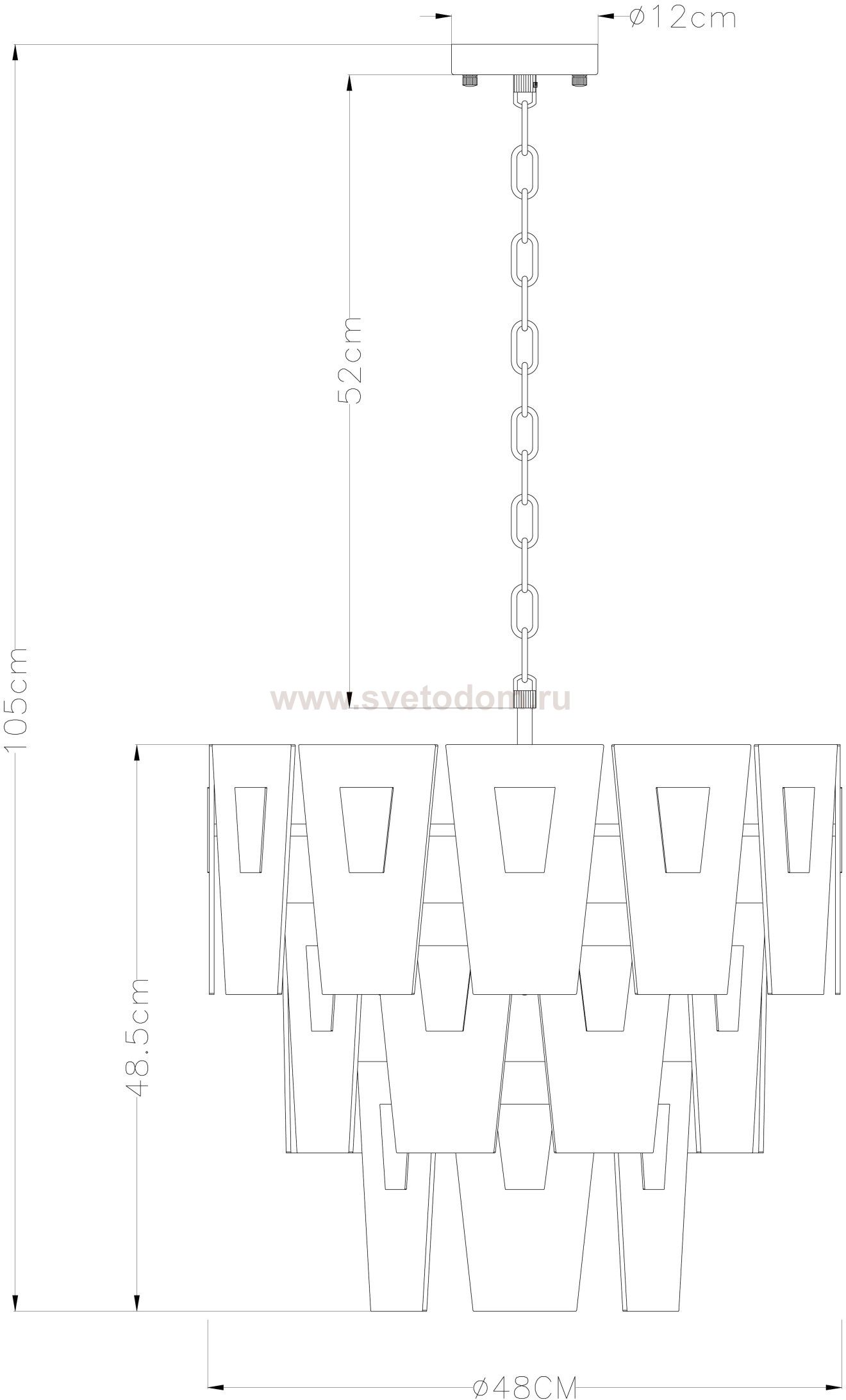 Подвесная люстра Arte lamp A4066LM-6PB SOPHIA