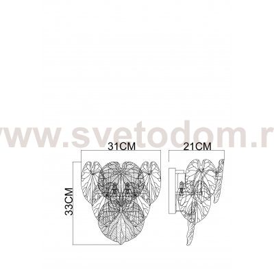 Светильник настенный Arte Lamp A4078AP-2CC KAPRI