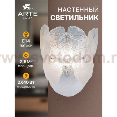Светильник настенный Arte Lamp A4078AP-2CC KAPRI