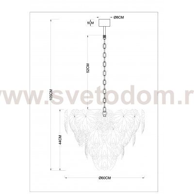 Люстра подвесная Arte Lamp A4078LM-12GO KAPRI