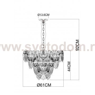 Люстра подвесная Arte Lamp A4078LM-9CC KAPRI