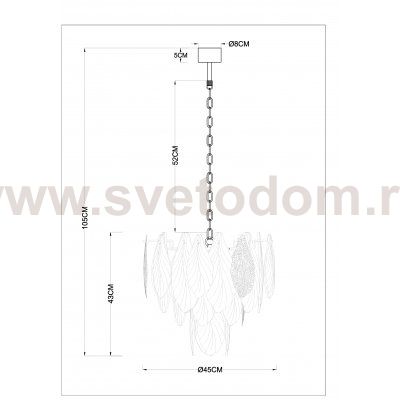 Люстра подвесная Arte Lamp A4080LM-6GO FELICITA