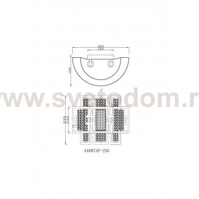 Светильник настенный Arte Lamp A4087AP-2SG BLAKE
