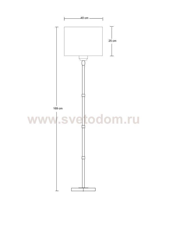Светильник напольный торшер Arte Lamp A4090PN-1BK JAMIE