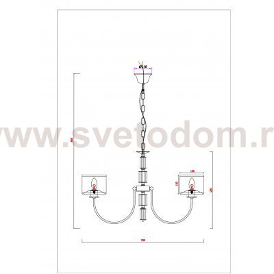 Светильник подвесной Arte Lamp A4092LM-5CC ATTORE