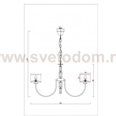 Светильник подвесной Arte Lamp A4092LM-8CC ATTORE