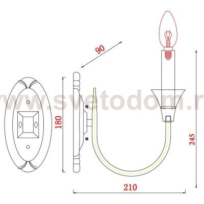 СВЕТИЛЬНИК НАСТЕННЫЙ Arte Lamp A4094AP-1PB COLLINETTA