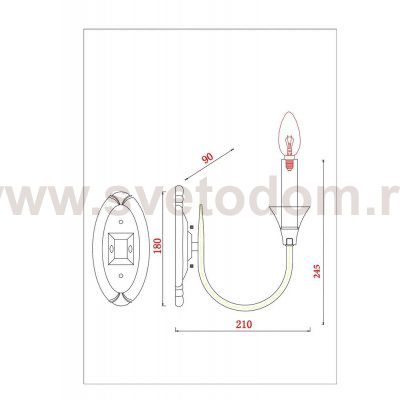 СВЕТИЛЬНИК НАСТЕННЫЙ Arte Lamp A4094AP-1WH COLLINETTA