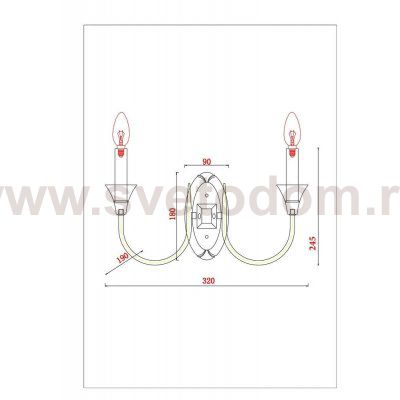 СВЕТИЛЬНИК НАСТЕННЫЙ Arte Lamp A4094AP-2PB COLLINETTA