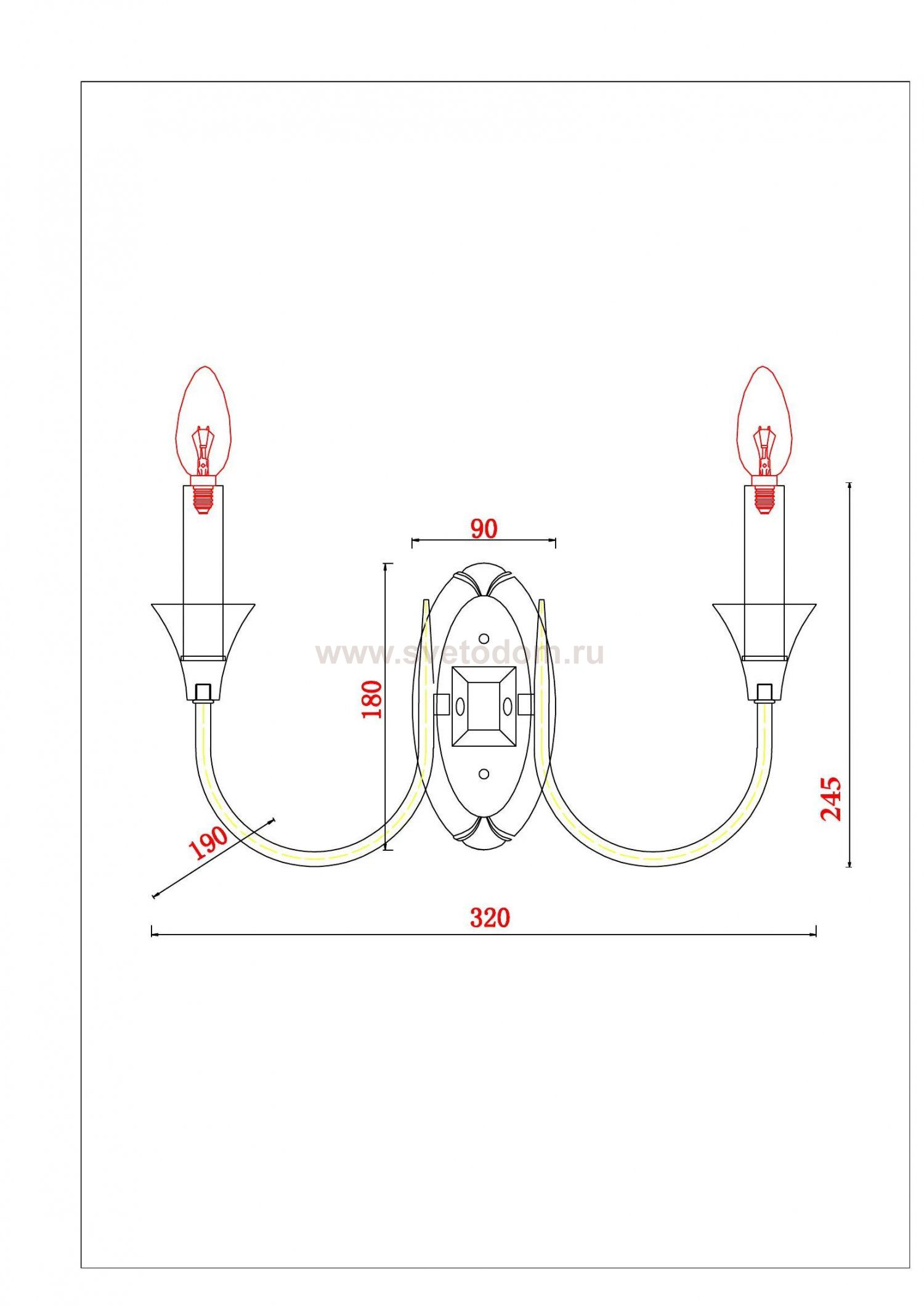 СВЕТИЛЬНИК НАСТЕННЫЙ Arte Lamp A4094AP-2WH COLLINETTA
