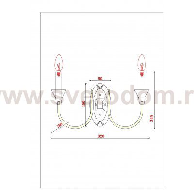 СВЕТИЛЬНИК НАСТЕННЫЙ Arte Lamp A4094AP-2WH COLLINETTA