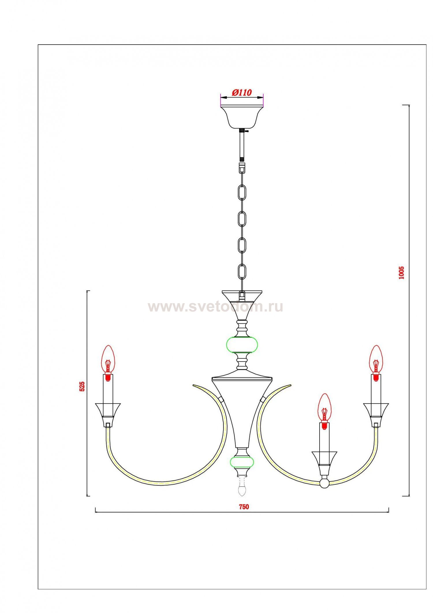 Светильник подвесной Arte Lamp A4094LM-12WH COLLINETTA