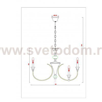 Светильник подвесной Arte Lamp A4094LM-12WH COLLINETTA