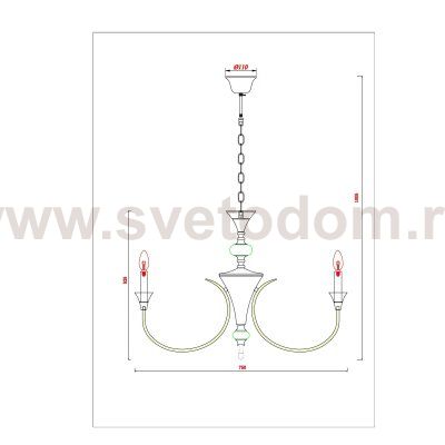 Светильник подвесной Arte Lamp A4094LM-8WH COLLINETTA