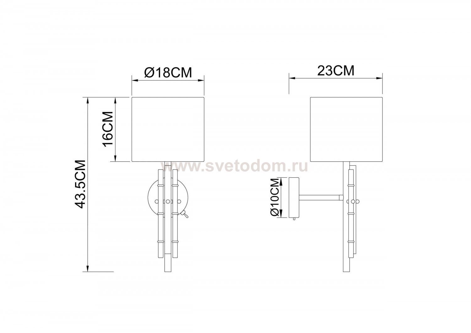 СВЕТИЛЬНИК НАСТЕННЫЙ Arte Lamp A4097AP-1CC TAYGETA