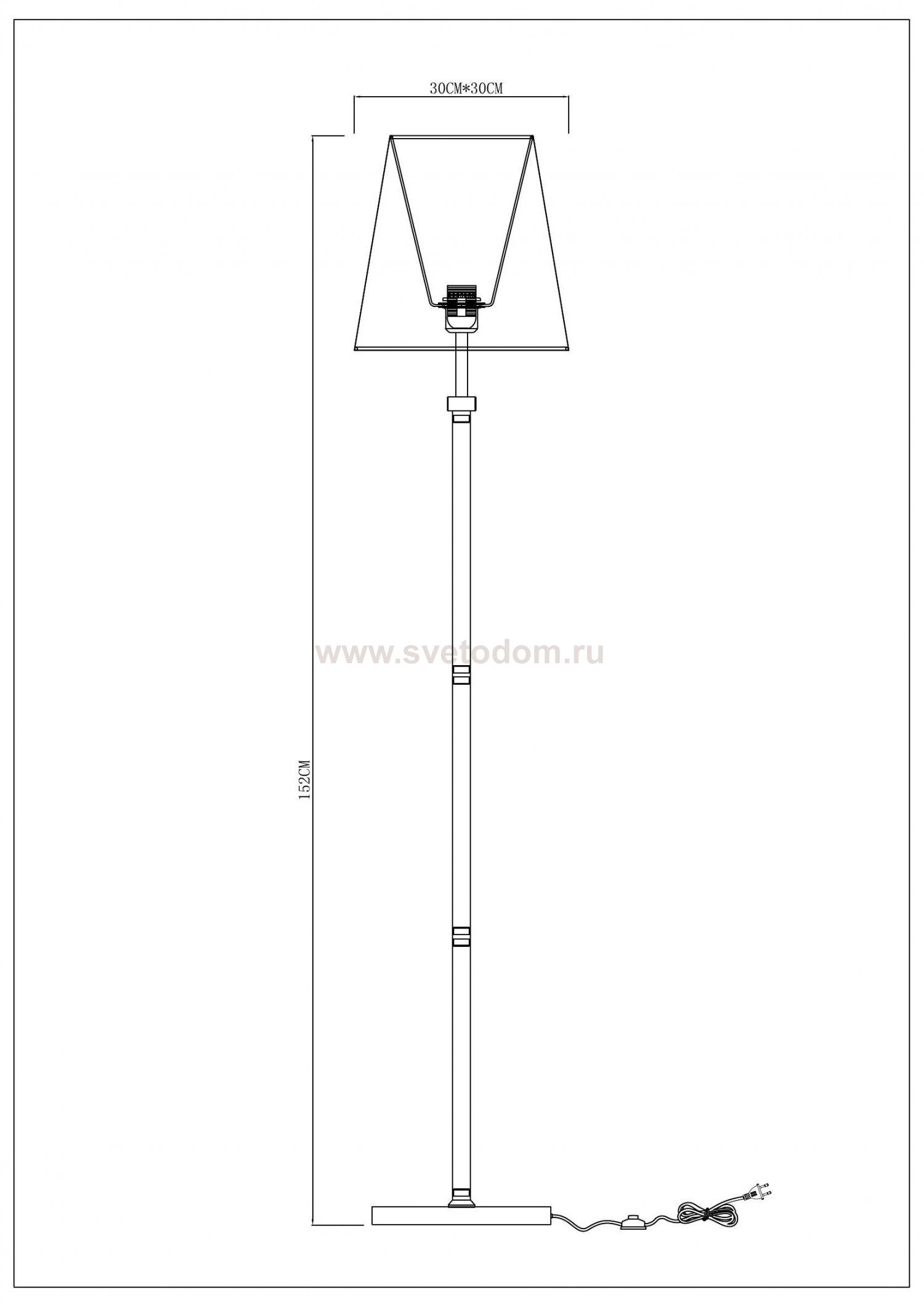 СВЕТИЛЬНИК НАПОЛЬНЫЙ Arte Lamp A4098PN-1CC KENSINGTON