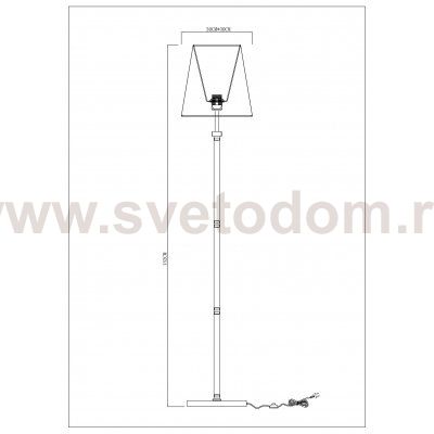 СВЕТИЛЬНИК НАПОЛЬНЫЙ Arte Lamp A4098PN-1CC KENSINGTON