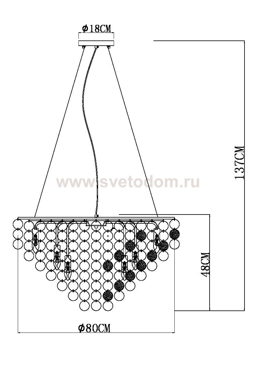 Подвесные люстры Arte lamp A4100LM-12CC PIPIRIMA