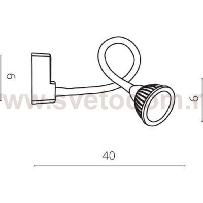 Светильник настенный Arte lamp A4107AP-1BK CERCARE