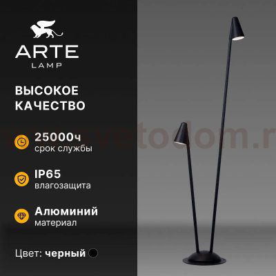 Ландшафтные светильники Arte Lamp A4109PA-2BK  MUPHRID