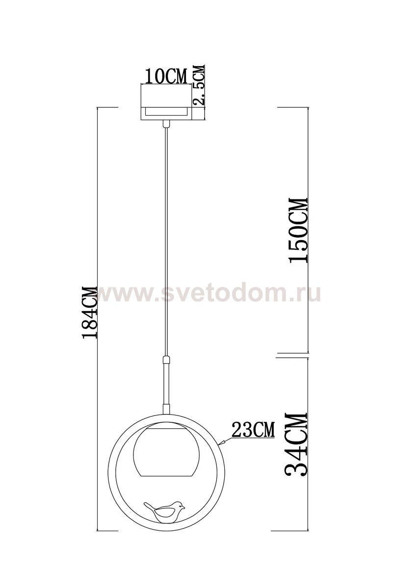 Светильник подвесной Arte Lamp A4182SP-1BR CAPRICE