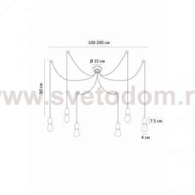 Подвесной светильник Arte Lamp A4322SP-6BK BENDER
